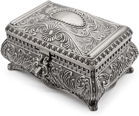 metal stamped jewelry boxes|Engraved Metal Jewelry Box .